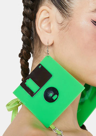 Throwback Floppy Disk Earrings