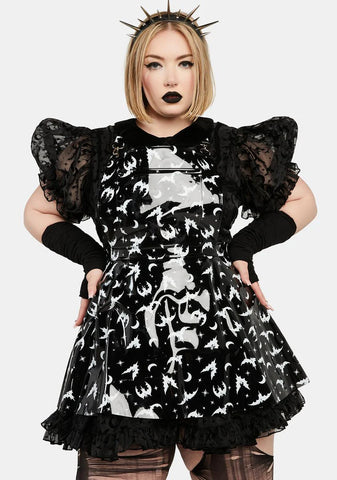 Plus Bat My Lashes Pinafore Dress