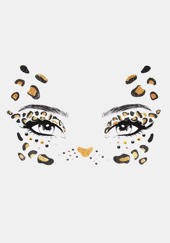 Leopard Face Stickers