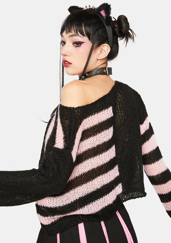 Sweet State Of Ruin Cropped Sweater