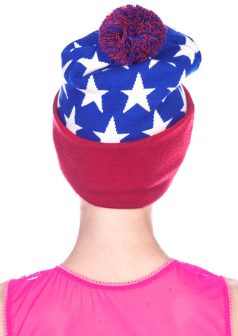 Star Pomp Beanie