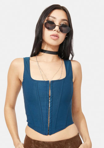 Royal Down For It Corset Top