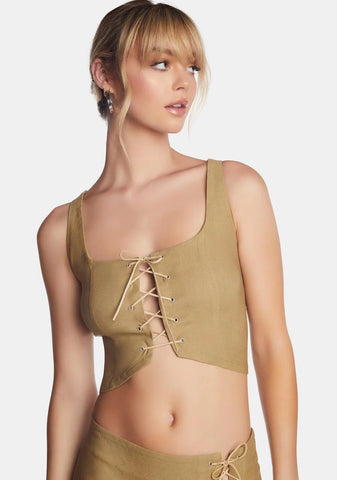 Tan Rayuan Corset Top