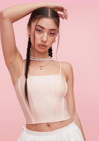 Raising The Vibe Satin Corset Top