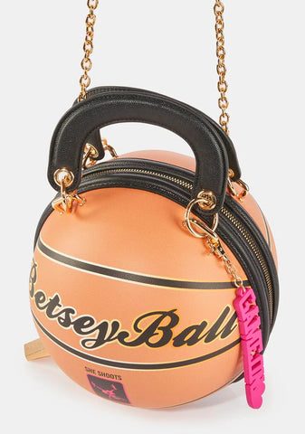 Orange Betsey Ball Crossbody Bag