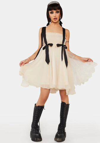 Off White Gothic Multi Bow Dress