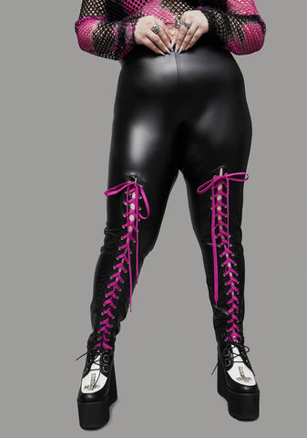 Our Dirty Little Secret Lace Up Leggings