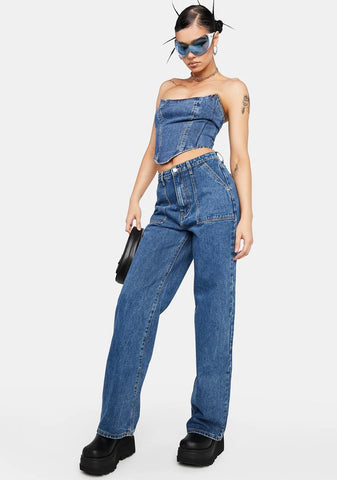 High Rise Baggy Jeans