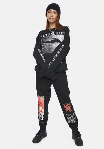 Mystery Helicopter Graphic Sweatshirt