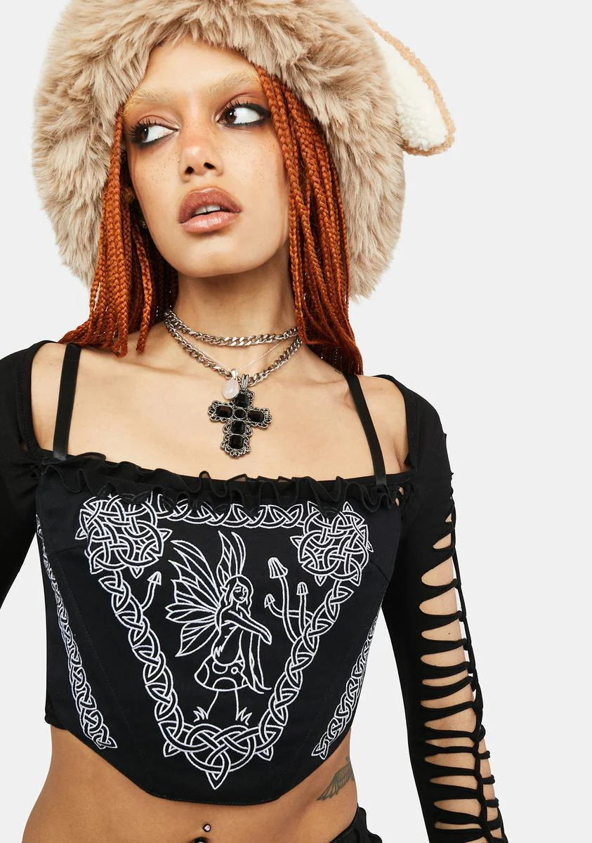 Magical Mushrooms Corset Top