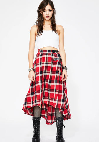 Tardy Thotty Plaid Skirt