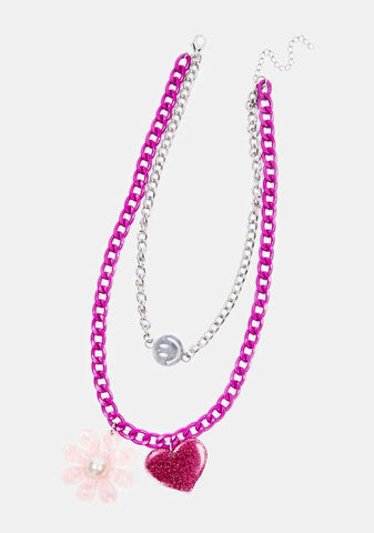 Love That Blooms Layered Chain Necklace