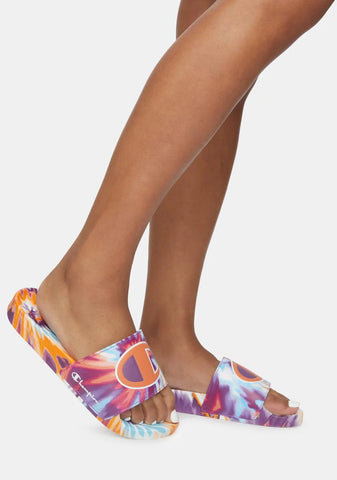 Magenta IPO Tie Dye Slides