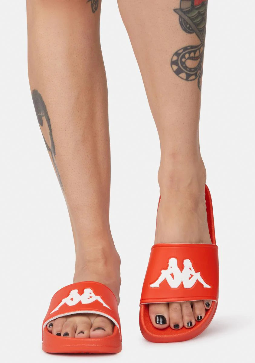 Red Orange Authentic Adam 2 Slide Sandals