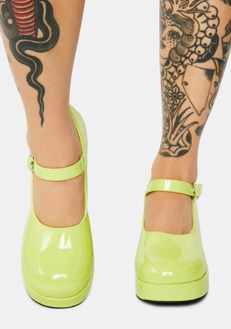 Sour Candy Patent Mary Janes