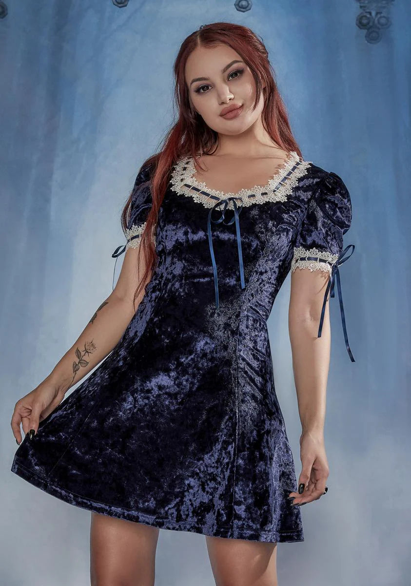 Will Never Wilt Crushed Velvet Mini Dress