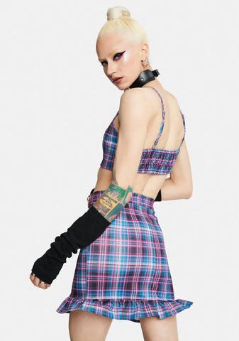 Back 2 School Baddie Plaid Skirt Set