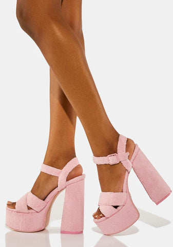 Pink Content Platform Heels