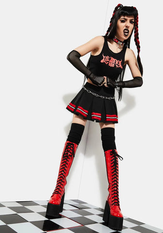 Chaotic Evil Graphic Crop Top