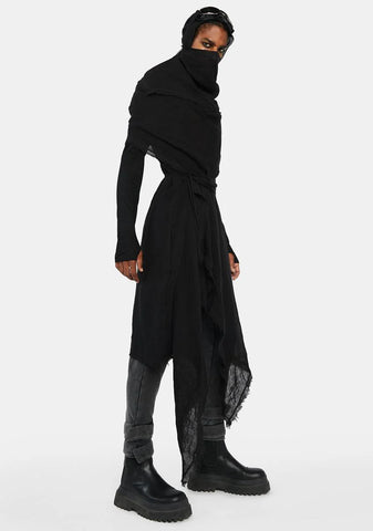 Compression Unisex Hooded Wrap Cardigan