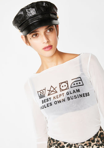 Backstage Bae Patent Hat