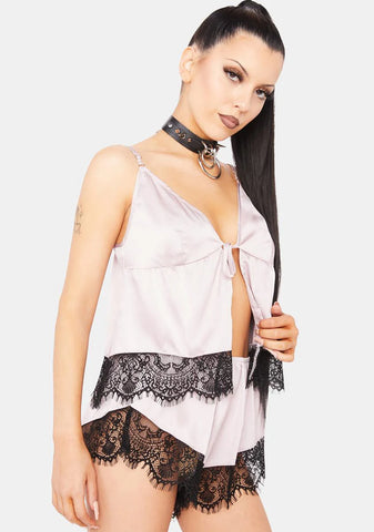 Alaia Caged Cami Pajama Top & Shorts