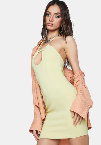 Kiwi Kinda True Keyhole Halter Dress