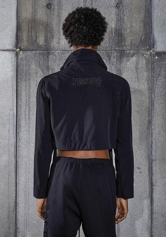 Snare Cropped Buckle Windbreaker