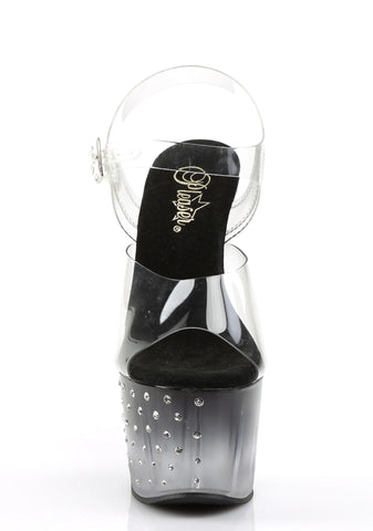 Stardust-708 Platform Ankle Strap Sandals-Smoke