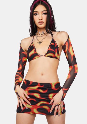 Summer Smoke And Mirrors Skirt Set