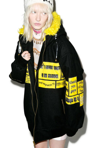 Patches Hoodie Bomber