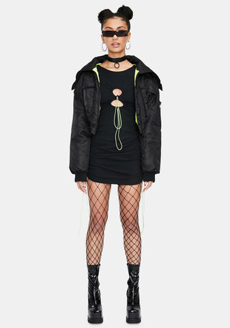 Brittney Cut-Out Mini Dress