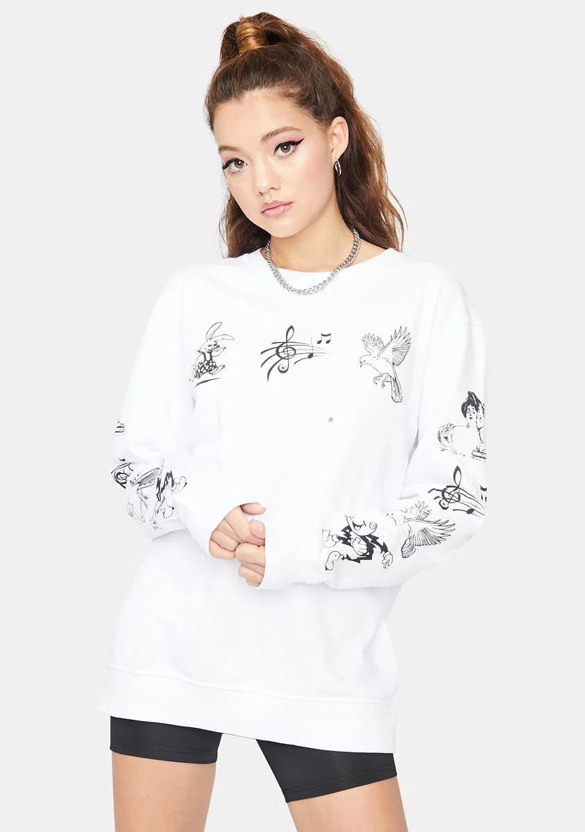 Classic Cartoon Crewneck Sweatshirt