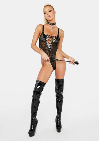 Down In The Dust Lace Teddy