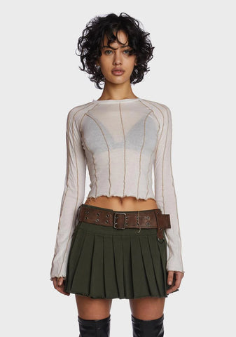 Echo Contrast Seam Top