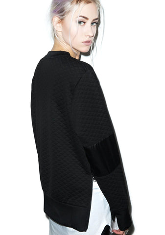 Call Me Quilted Pullover - Off White