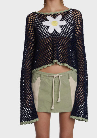 Stealing Sunshine Crochet Sweater