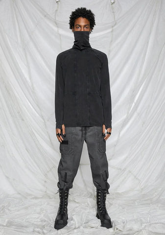 Synth Unisex Washed High Neck Mask Tee