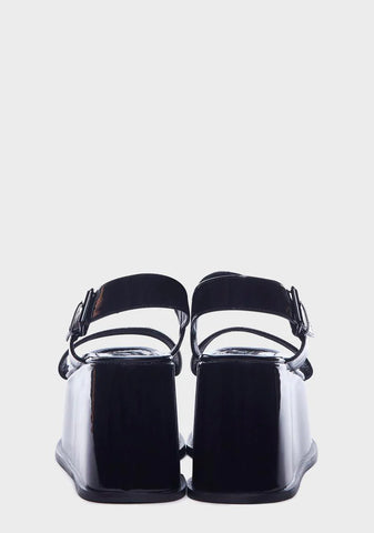 Serafina Patent Platform Sandals