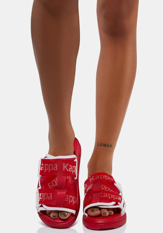 Red White Authentic Mitel 1 Slides