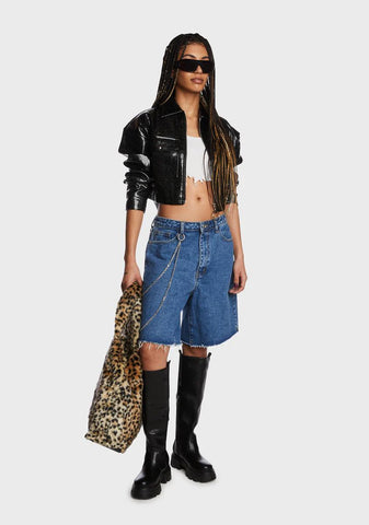 Noir Lethal Cherry Patent Jacket