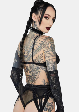 Curfew Time Sheer Garter Belt