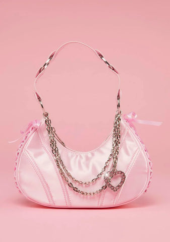 Swipe Right Satin Shoulder Bag