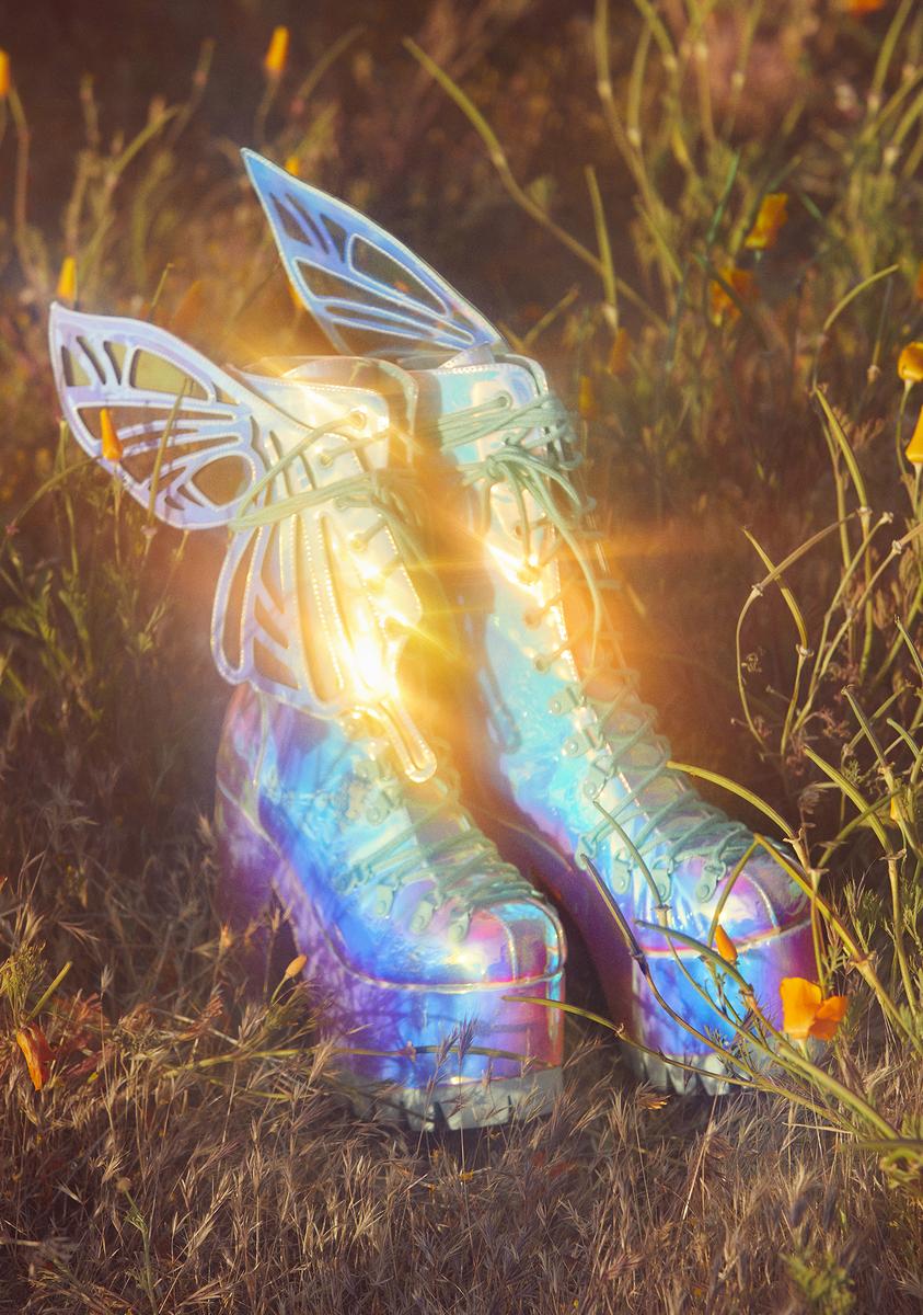 Wings To Fly Holographic Boots