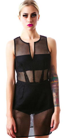 Censored Mesh Dress