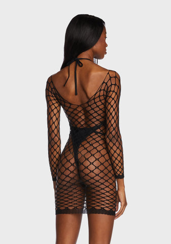 Reign It In Fishnet Dress