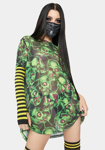 Brain Drain Mesh Tee Dress