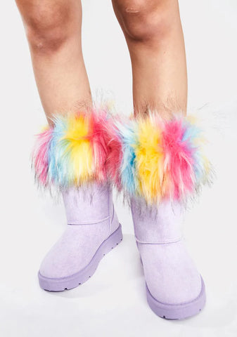 You're Getting Warmer Faux Fur Boots