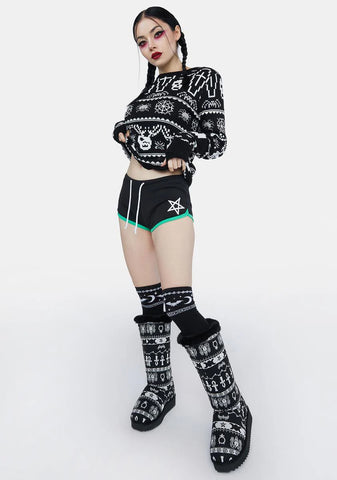 Merry 666mas Dolphin Booty Shorts