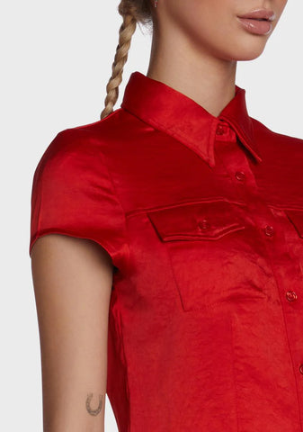 Anywhere With You Button Up Top